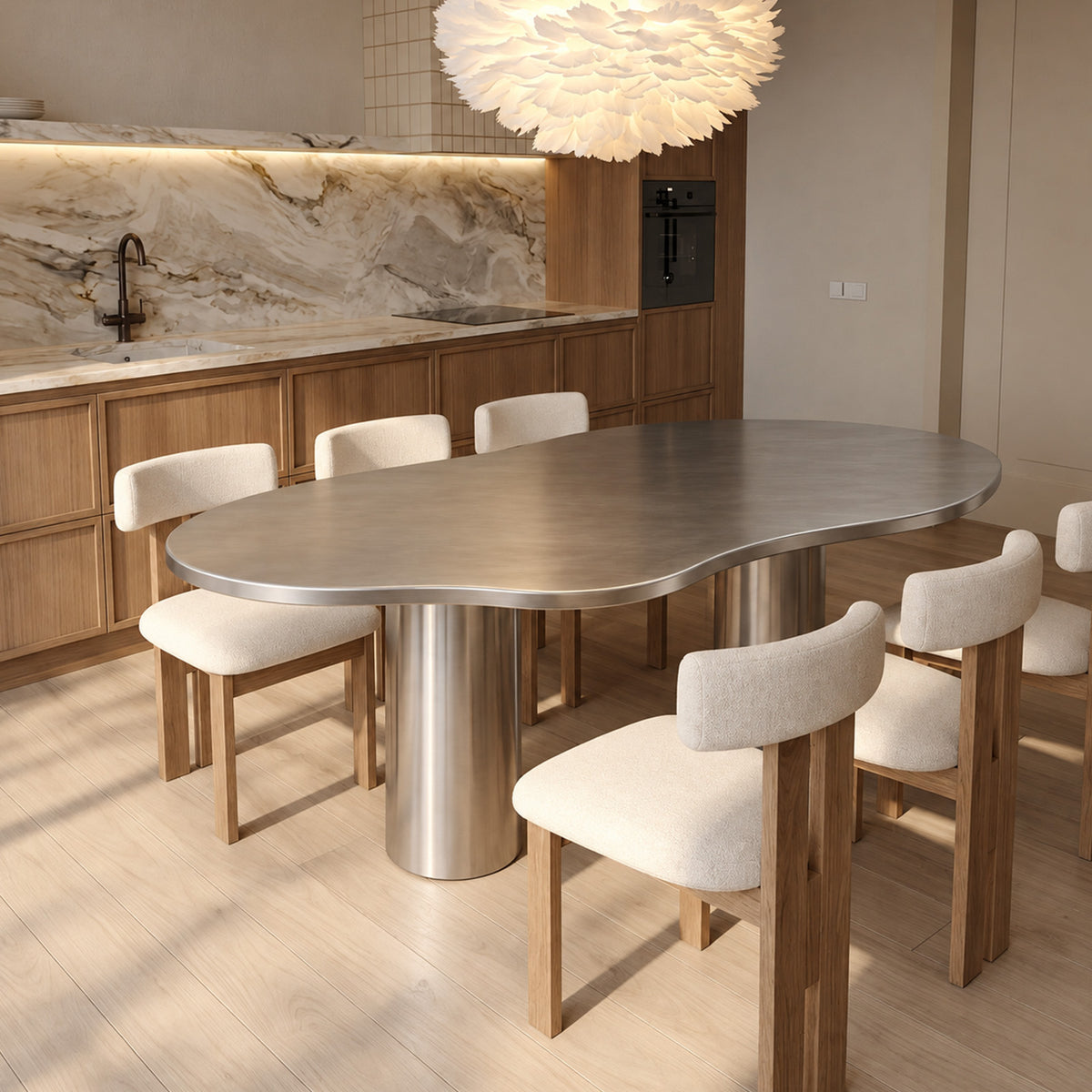 Rian Steel Dining Table image