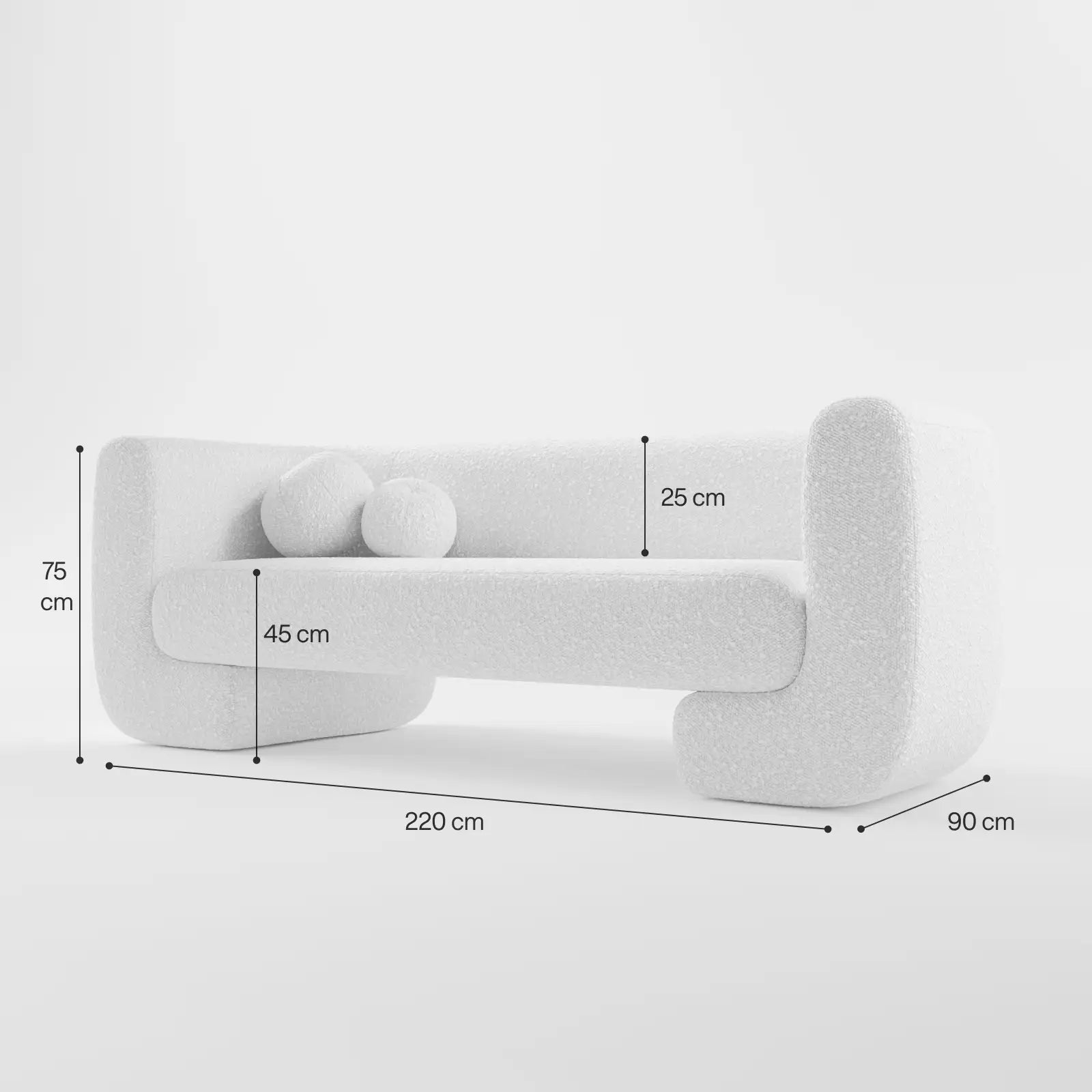 Twist Premium Boucle Sofa 3-Seater