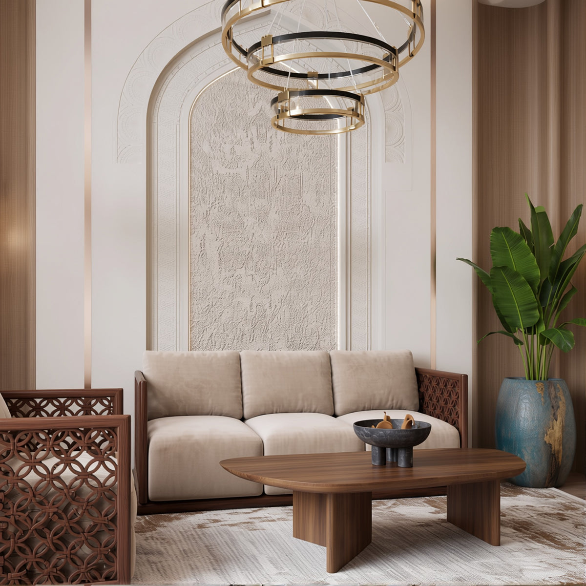 Reem 3-Seater Straight Sofa