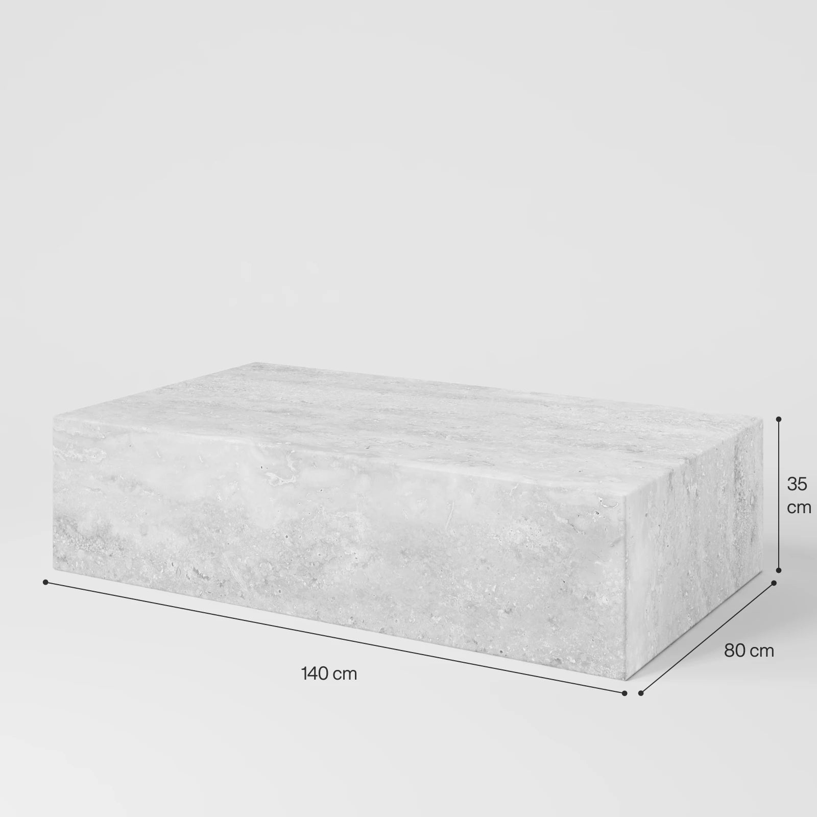 Cube Travertine Coffee Table