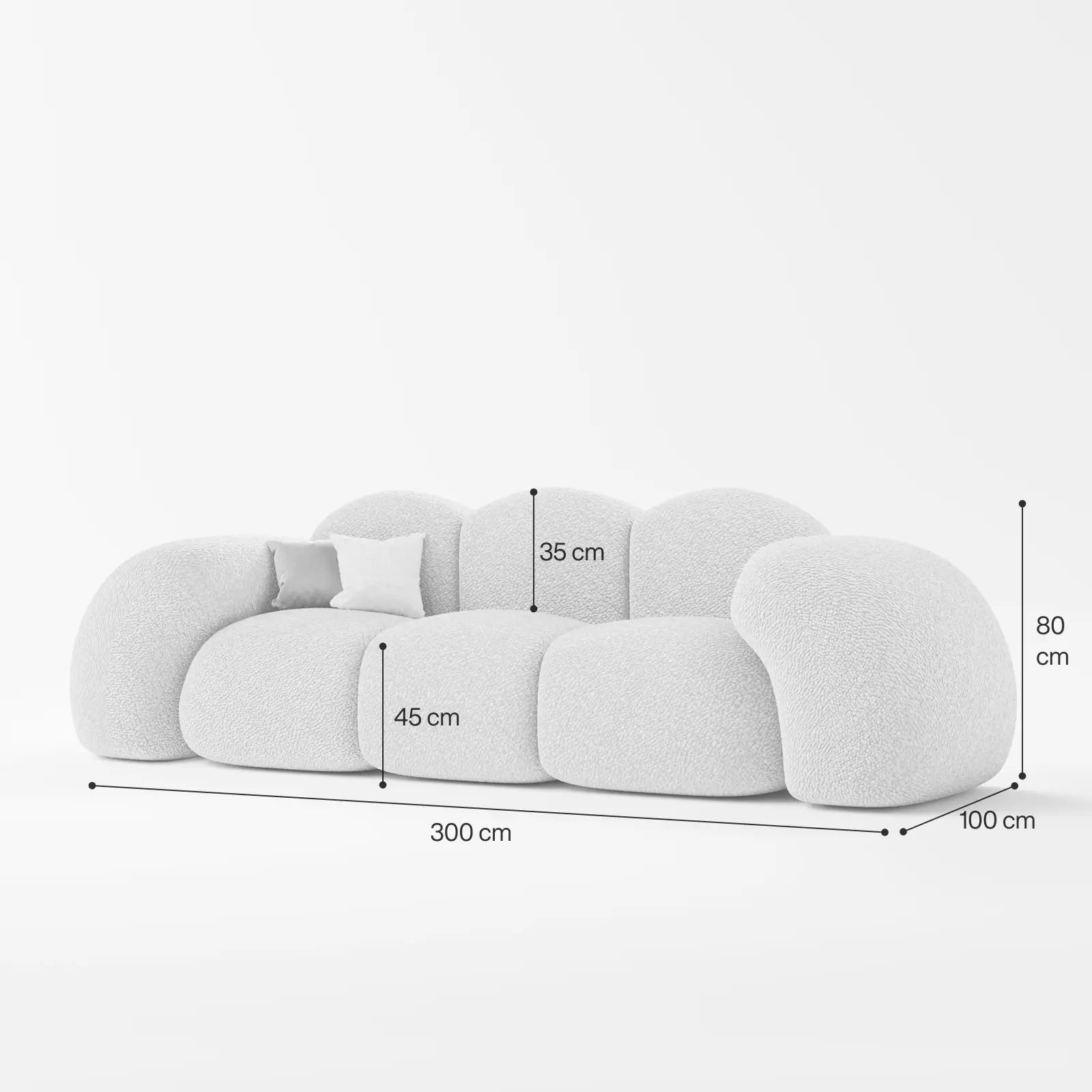 Wrangler Premium Boucle Sofa 3-Seater 6