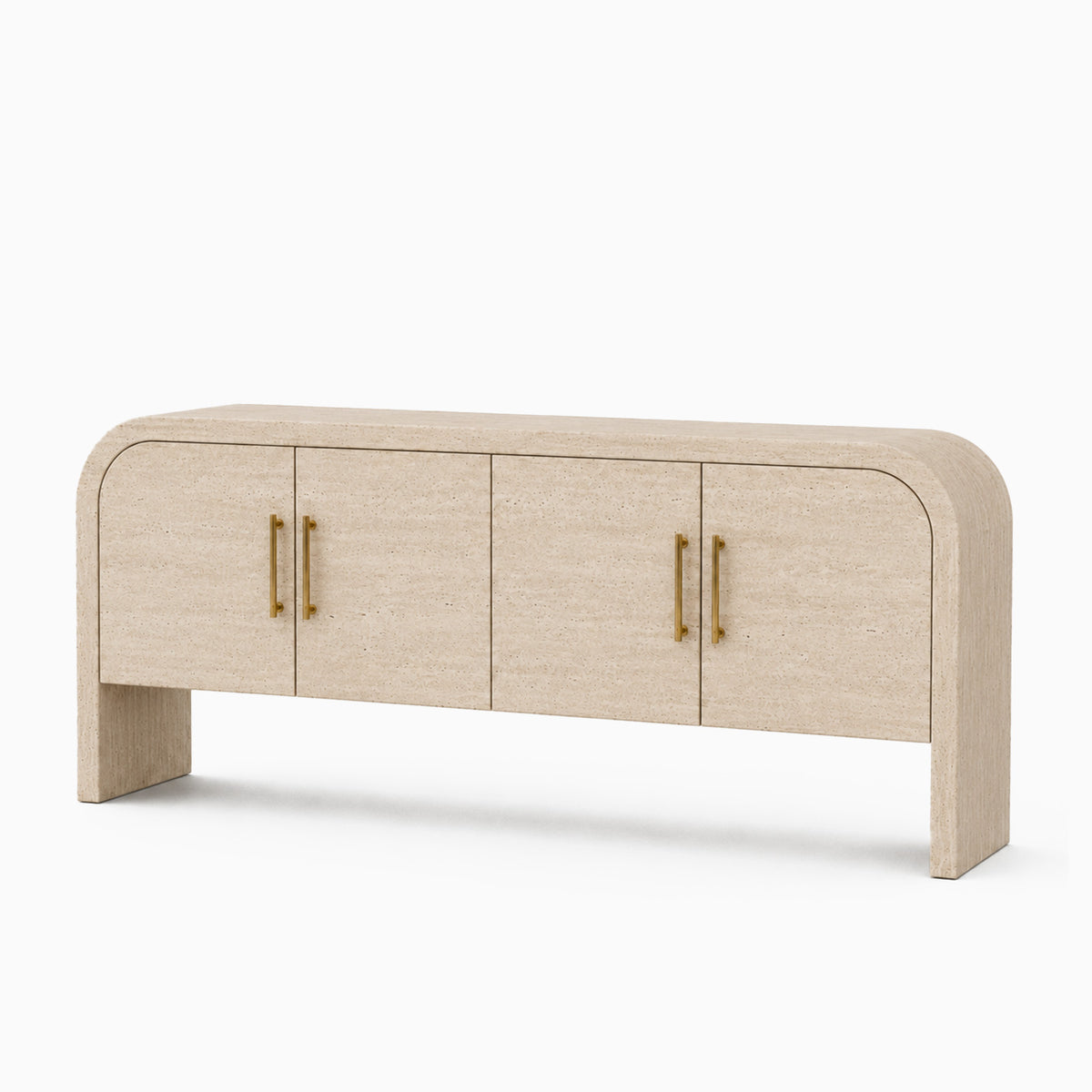 Calvi Cream Travertine TV Stand image