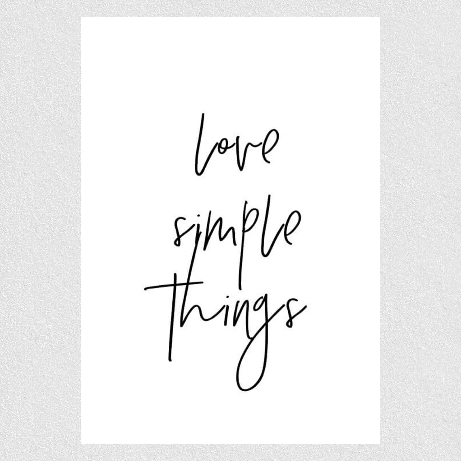 Lettering Simple Things Poster