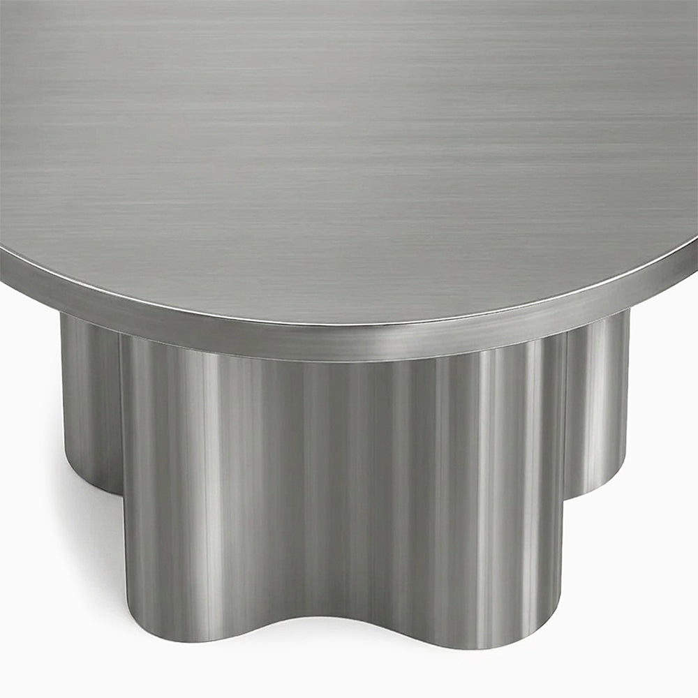 Rocco Steel Scalloped Base Dining Table image