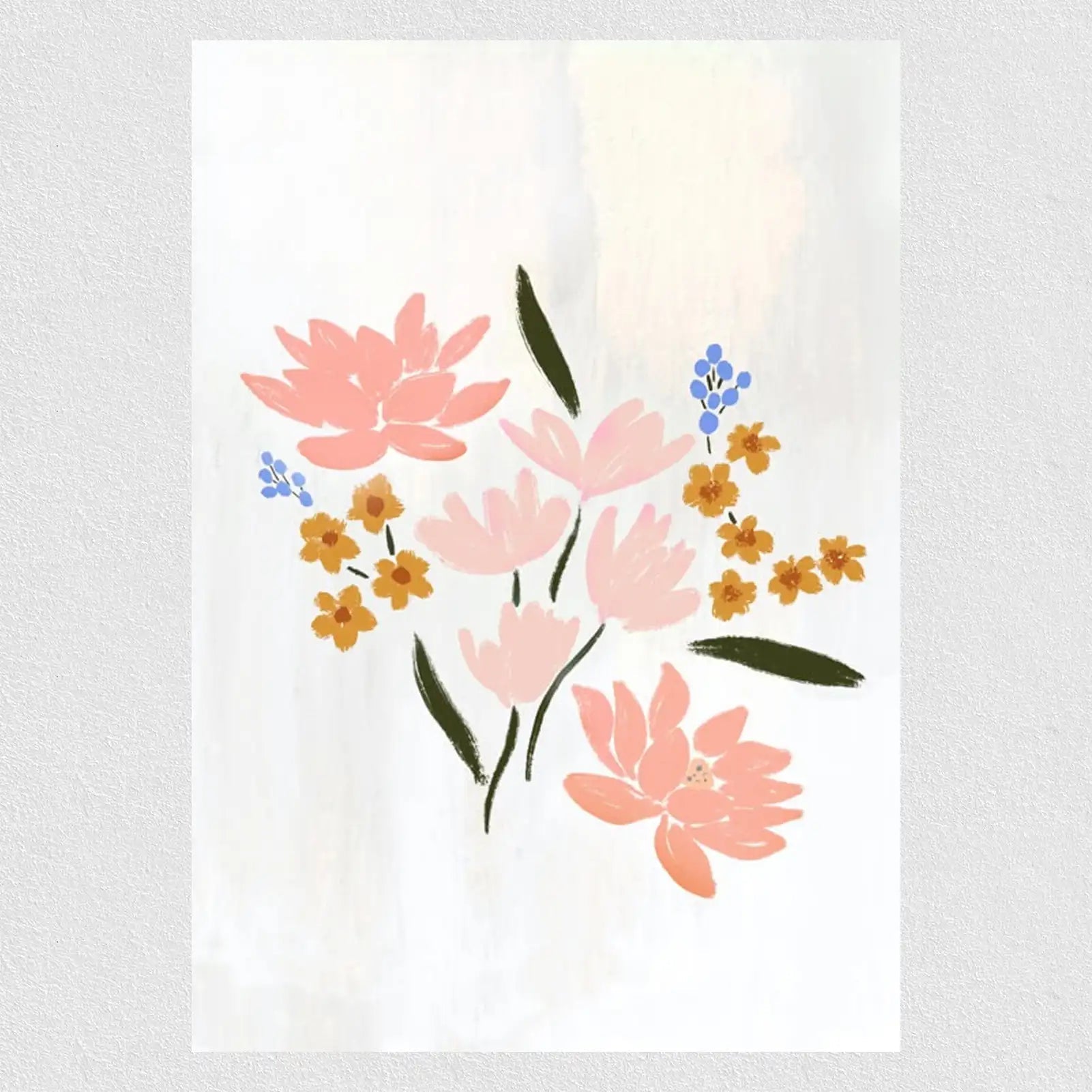 Pinky Flowers Kids Poster