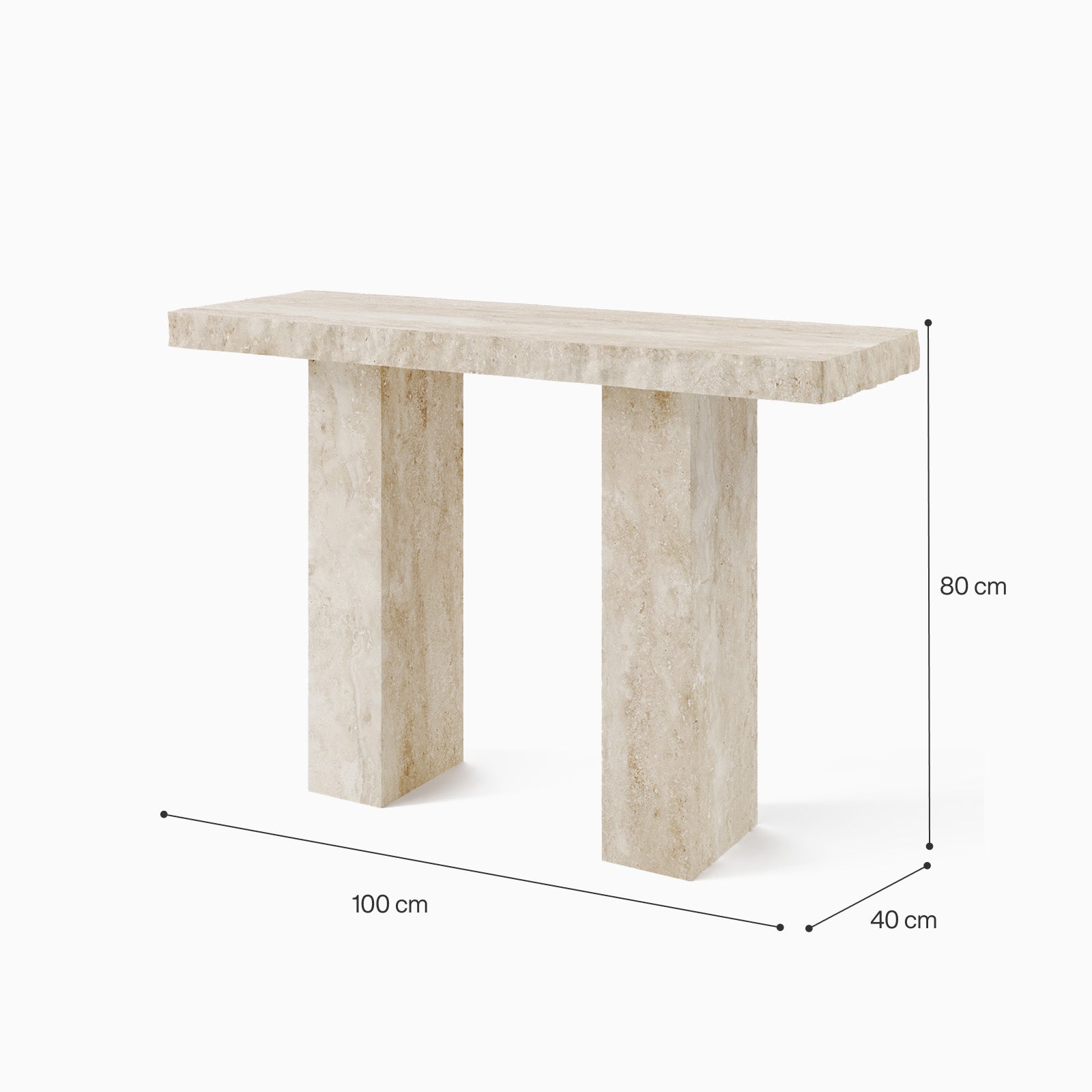 Gusto Travertine Console image