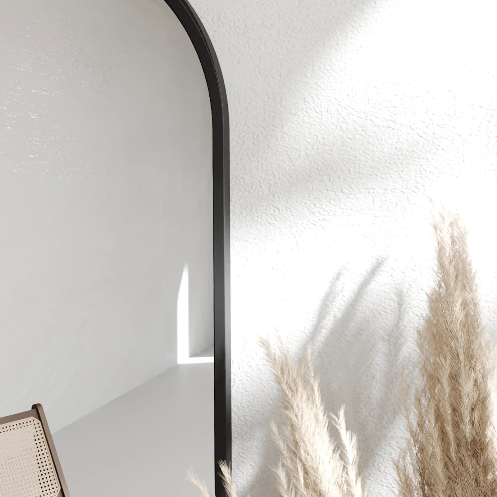Elen Black XL Arch Full Length Mirror with Stand (3 Sizes)