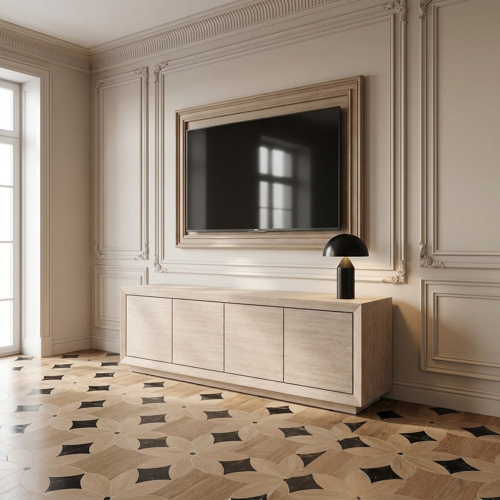 Yucca Cream Travertine TV Stand image