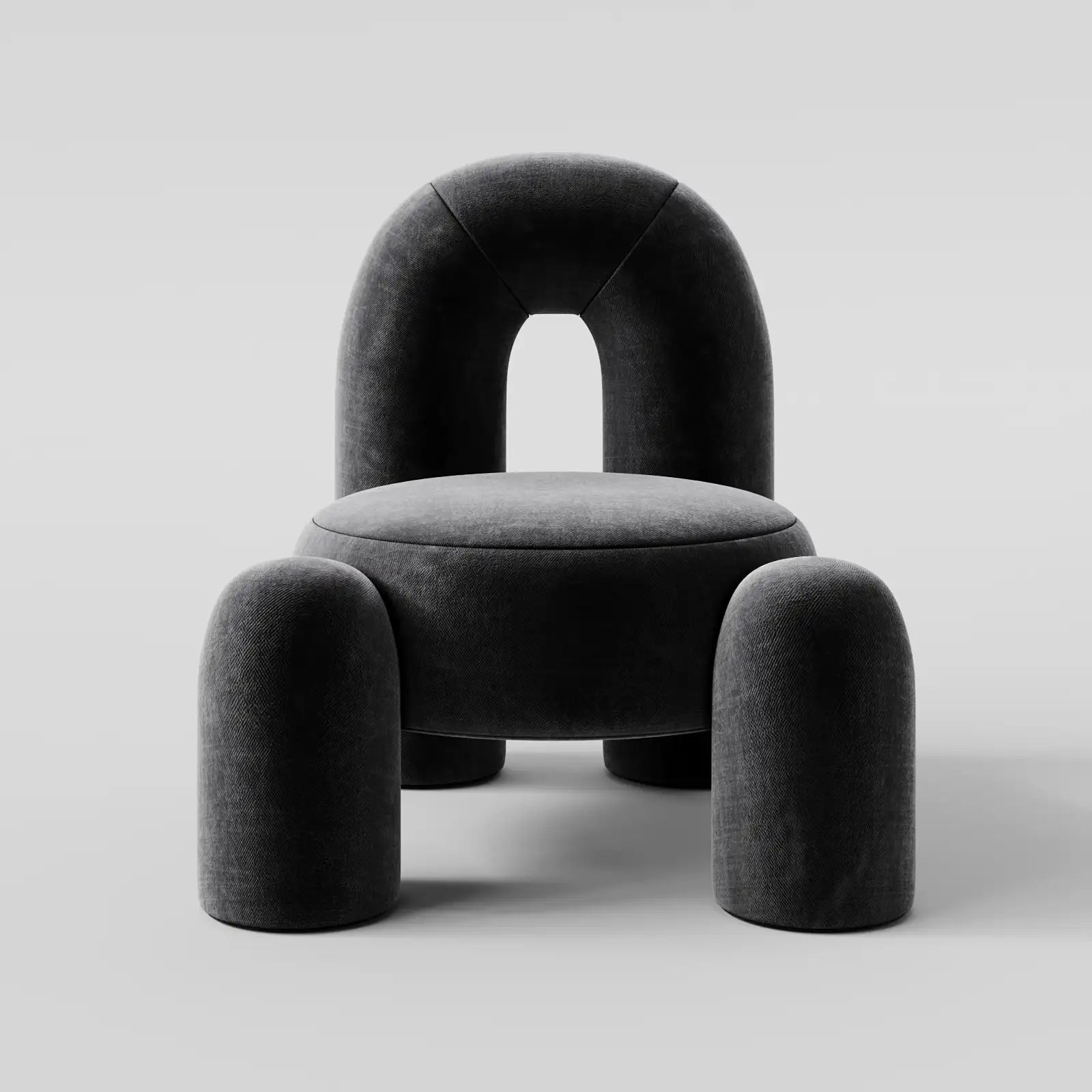 Lumi Sculptural Designed Velvet Chair 1