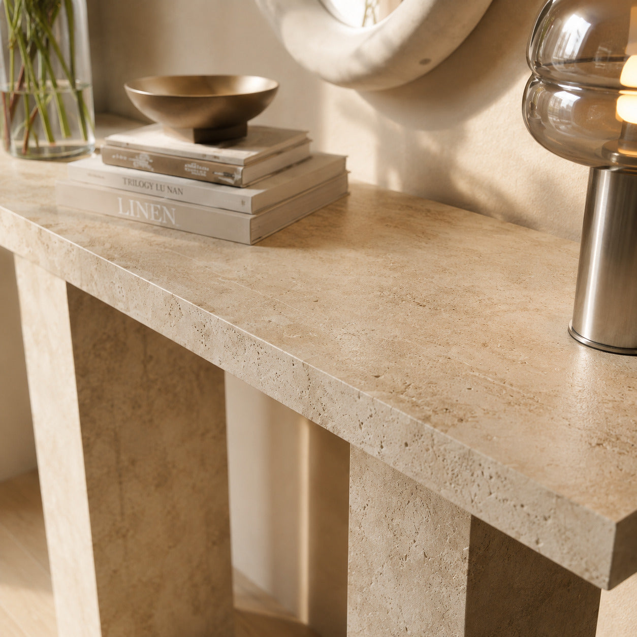 Gusto Travertine Console image