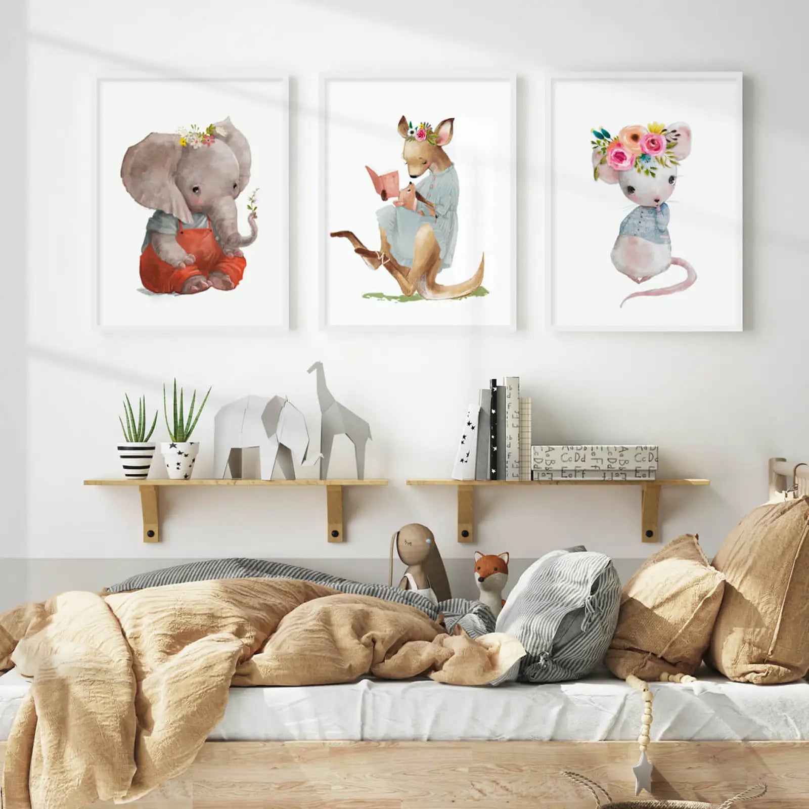 Mommy Kangaroo Kids Wall Art