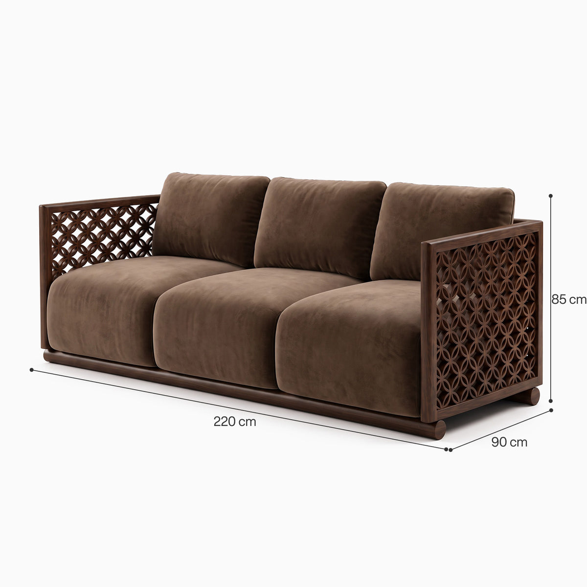 Reem 3-Seater Straight Sofa image