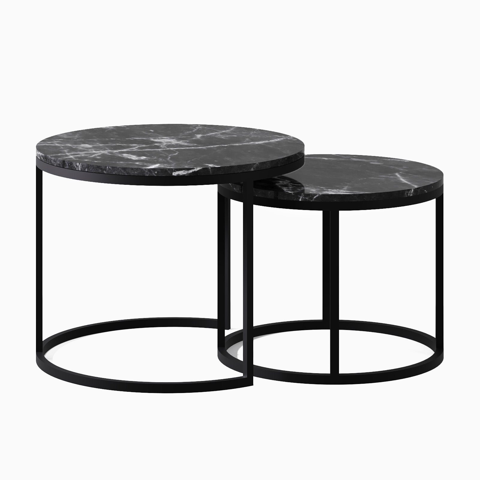 Sand Ceramic Top Nesting Coffee Table