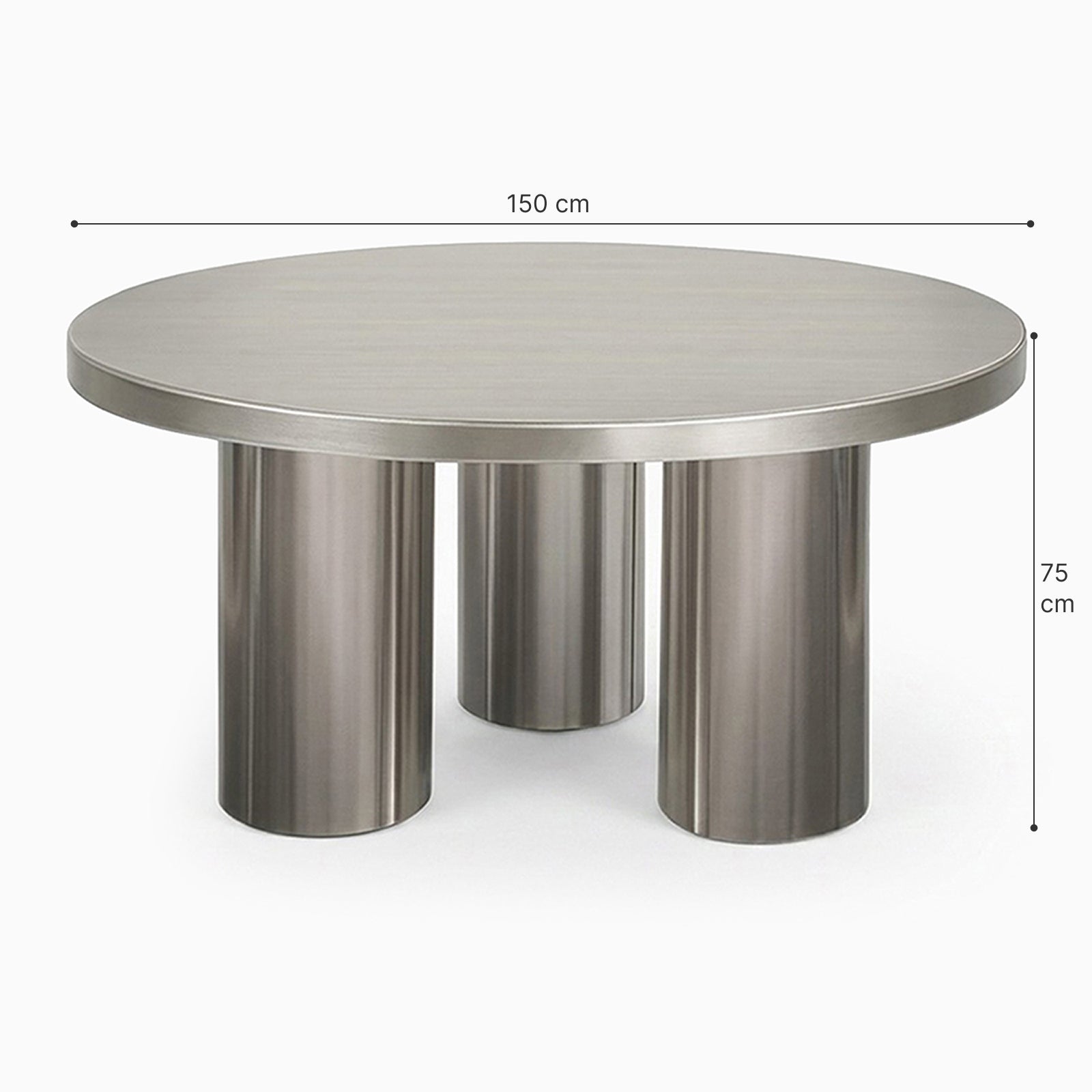 Yves Steel Round Dining Table image