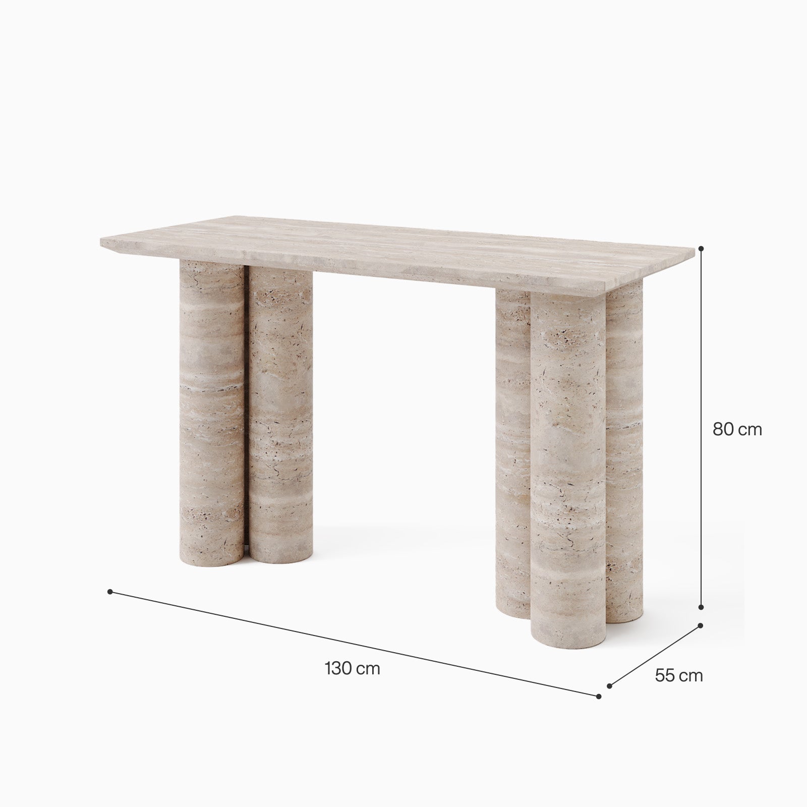 Solerno Travertine Twin Column Console image