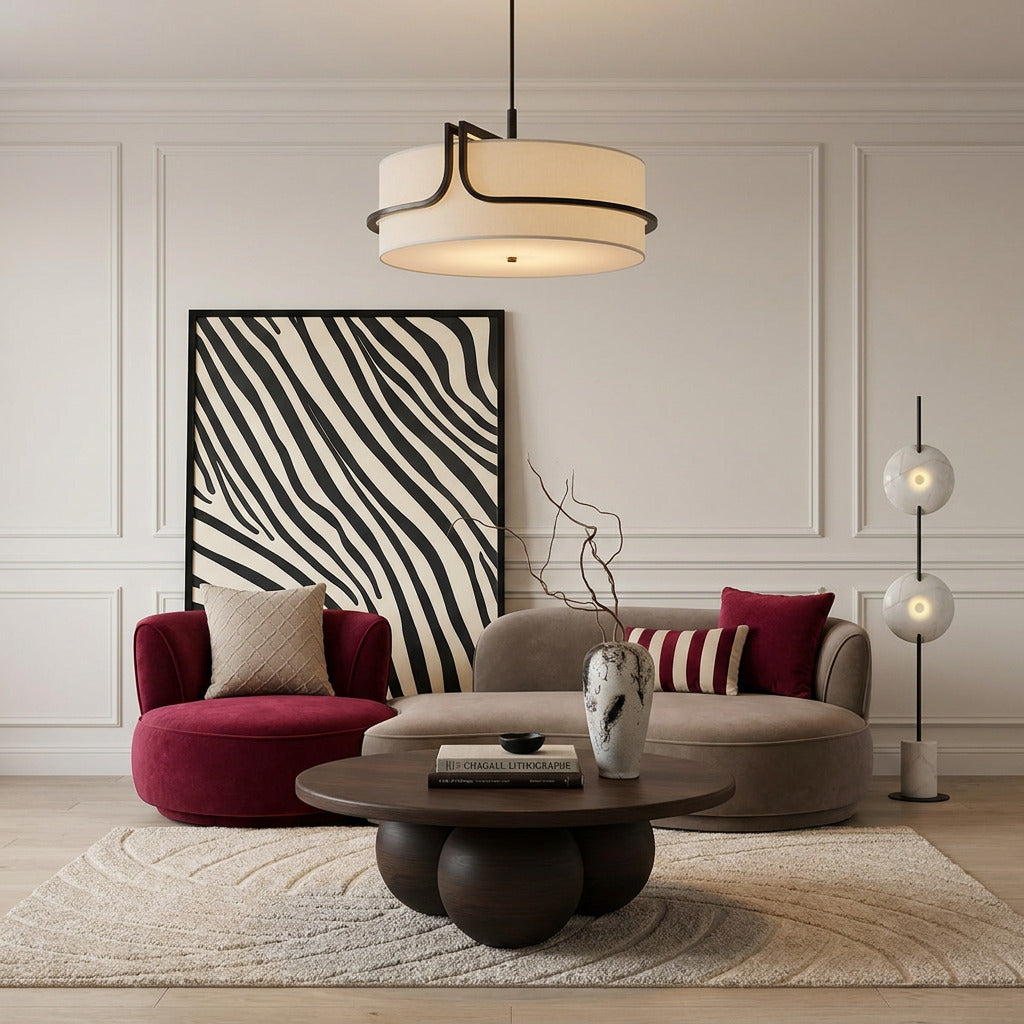 Claret 3-Seater Straight Sofa