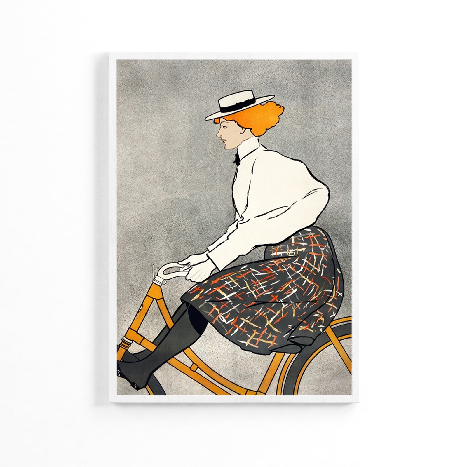 Плакат «Она едет на велосипеде» image