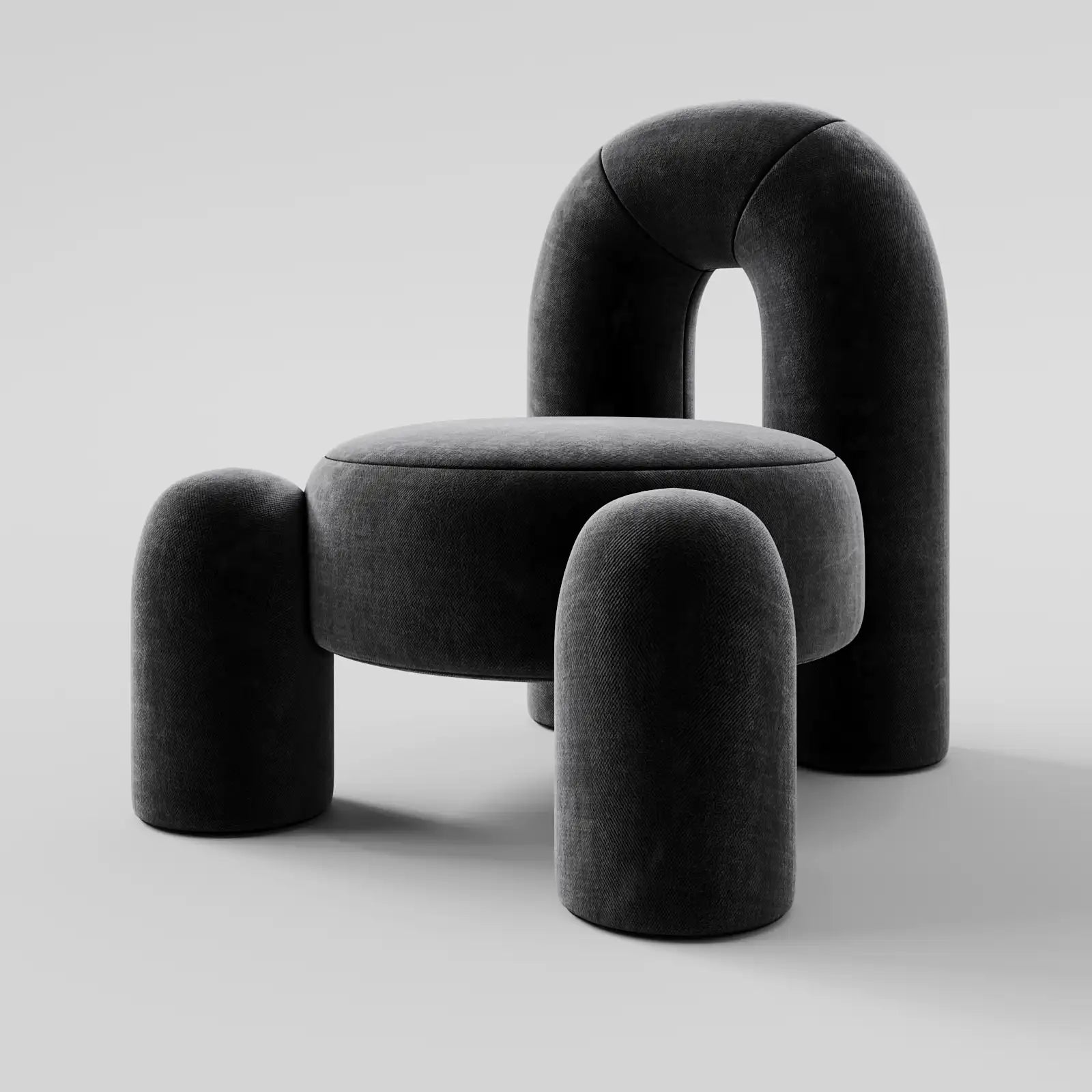 Lumi Sculptural Designed Velvet Chair 3