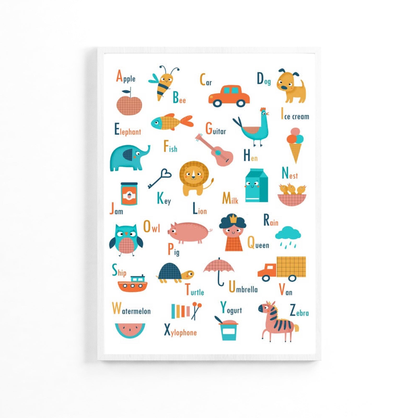 Плакат с английскими буквами алфавита для детей image