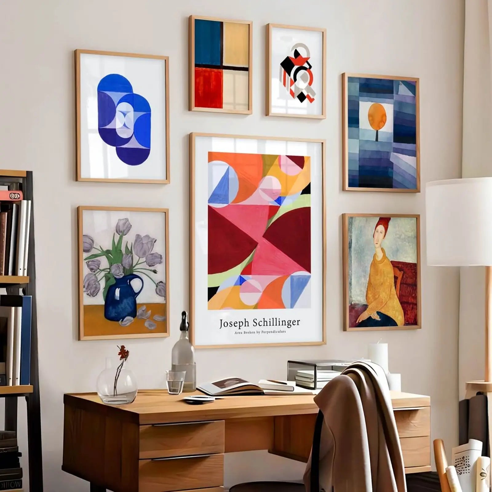 Geometricism Blue Poster