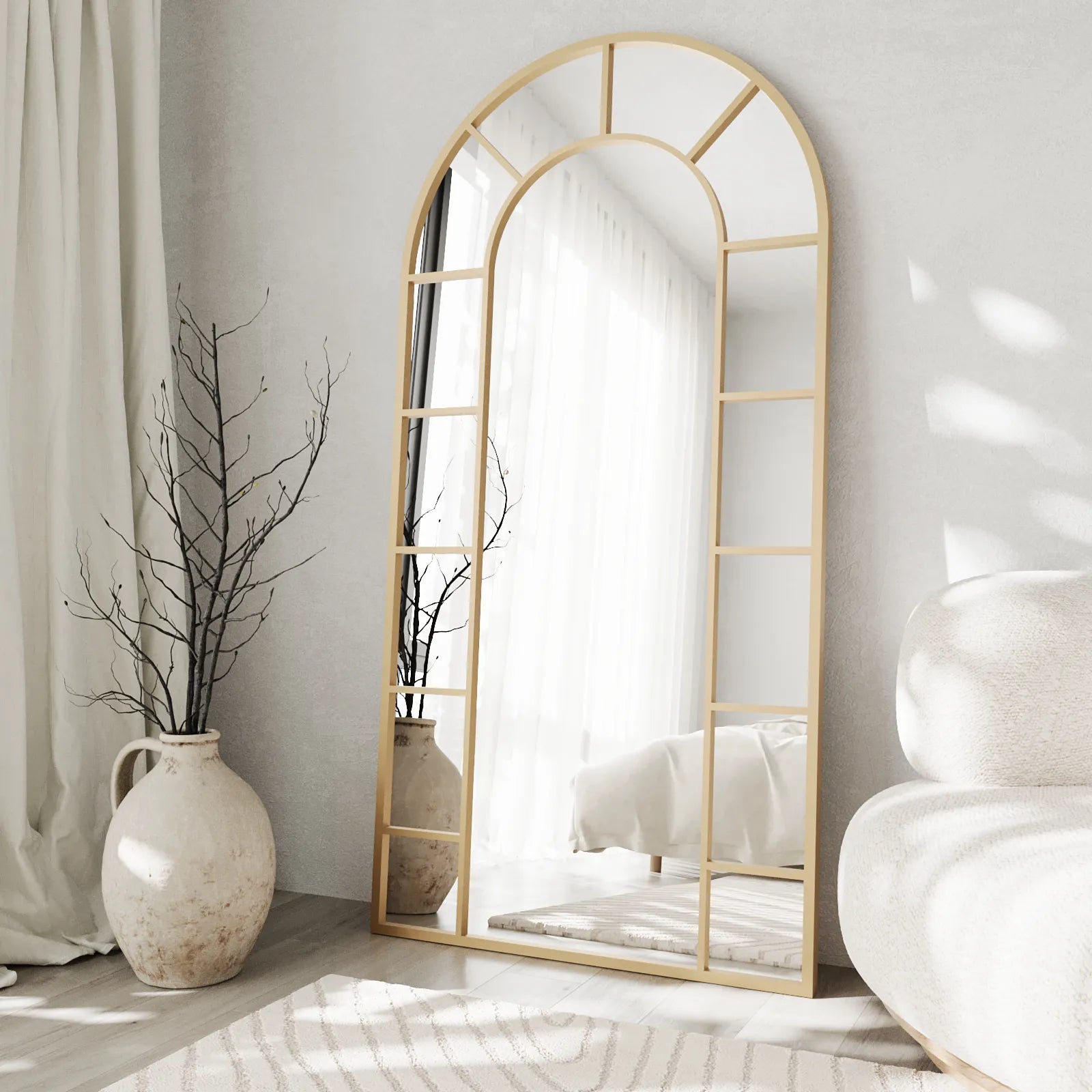 Eliza Window Arch Gold Mirror