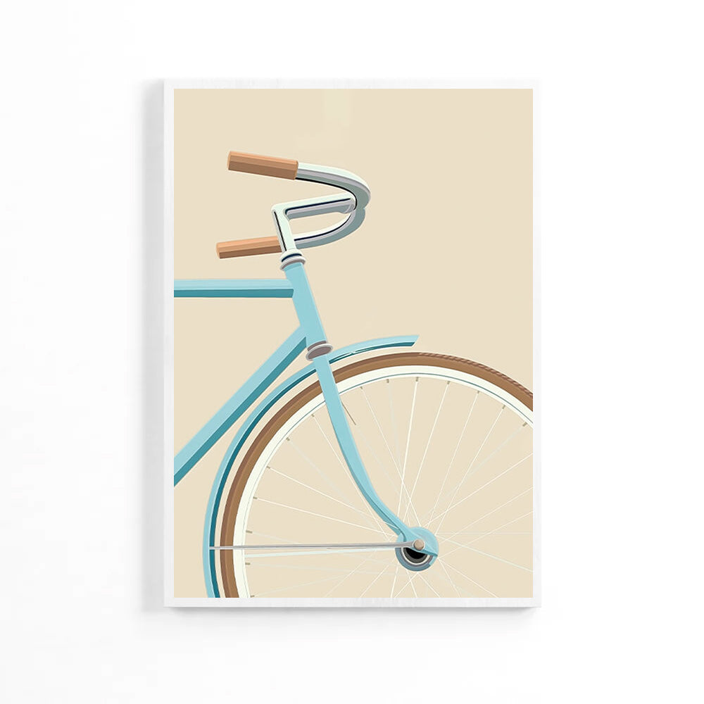 Плакат «Детский велосипед светло-голубого цвета» image