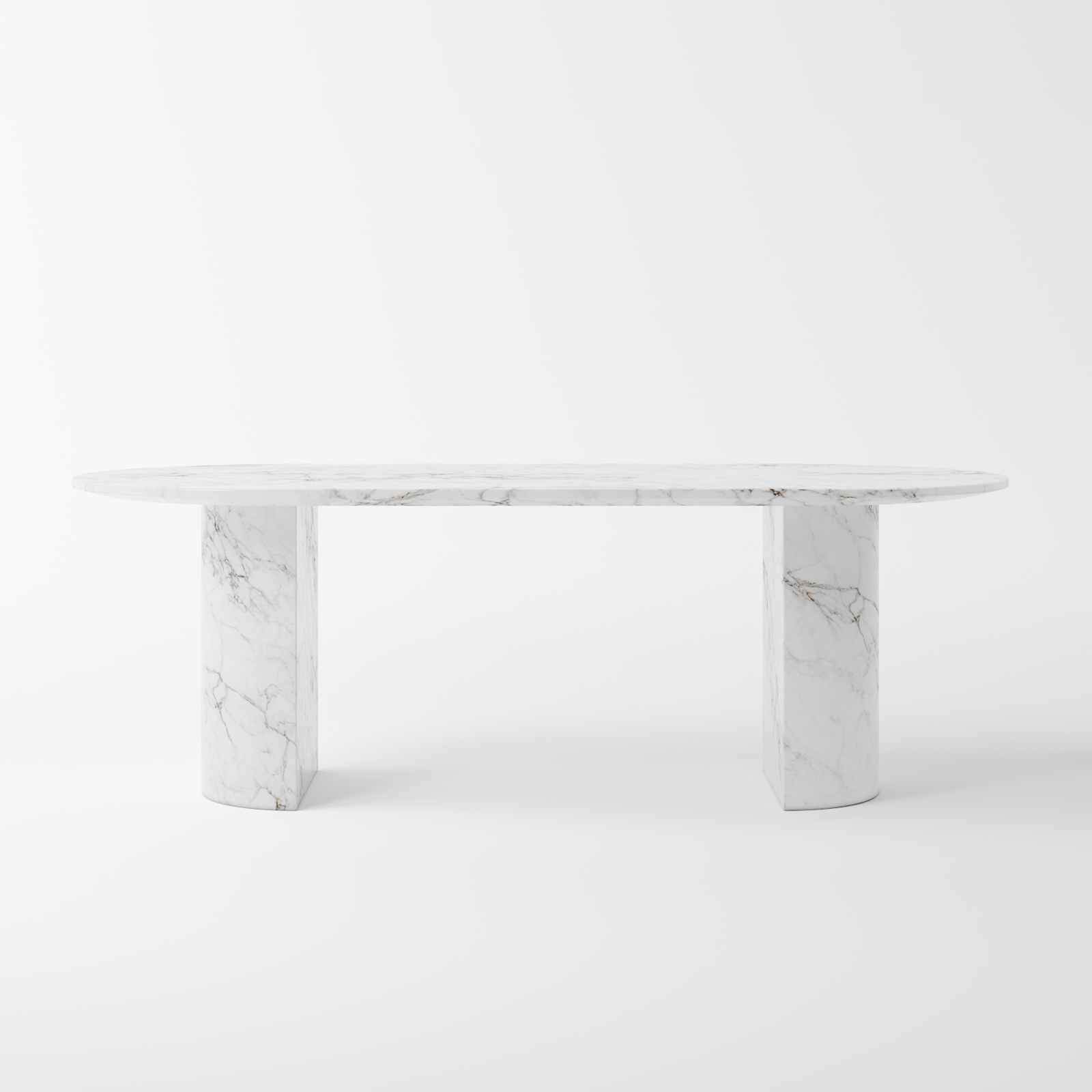 Modena Calacatta Greek White Marble Dining Table