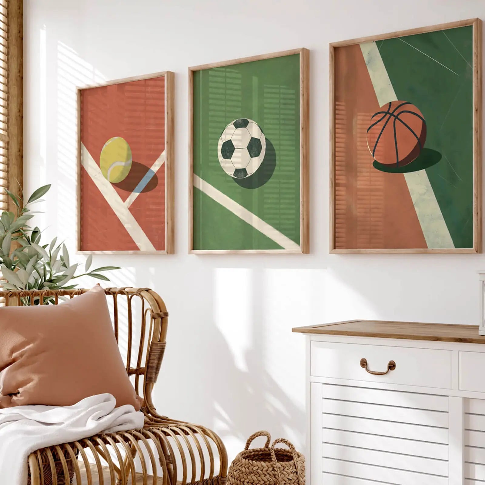 Playing Football Kids Poster
