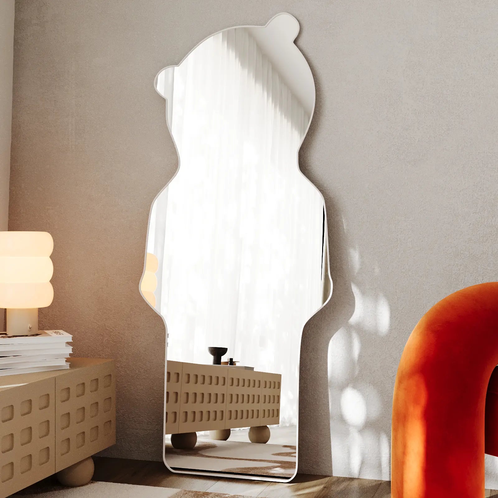 Teddy White Shape Wall Mirror