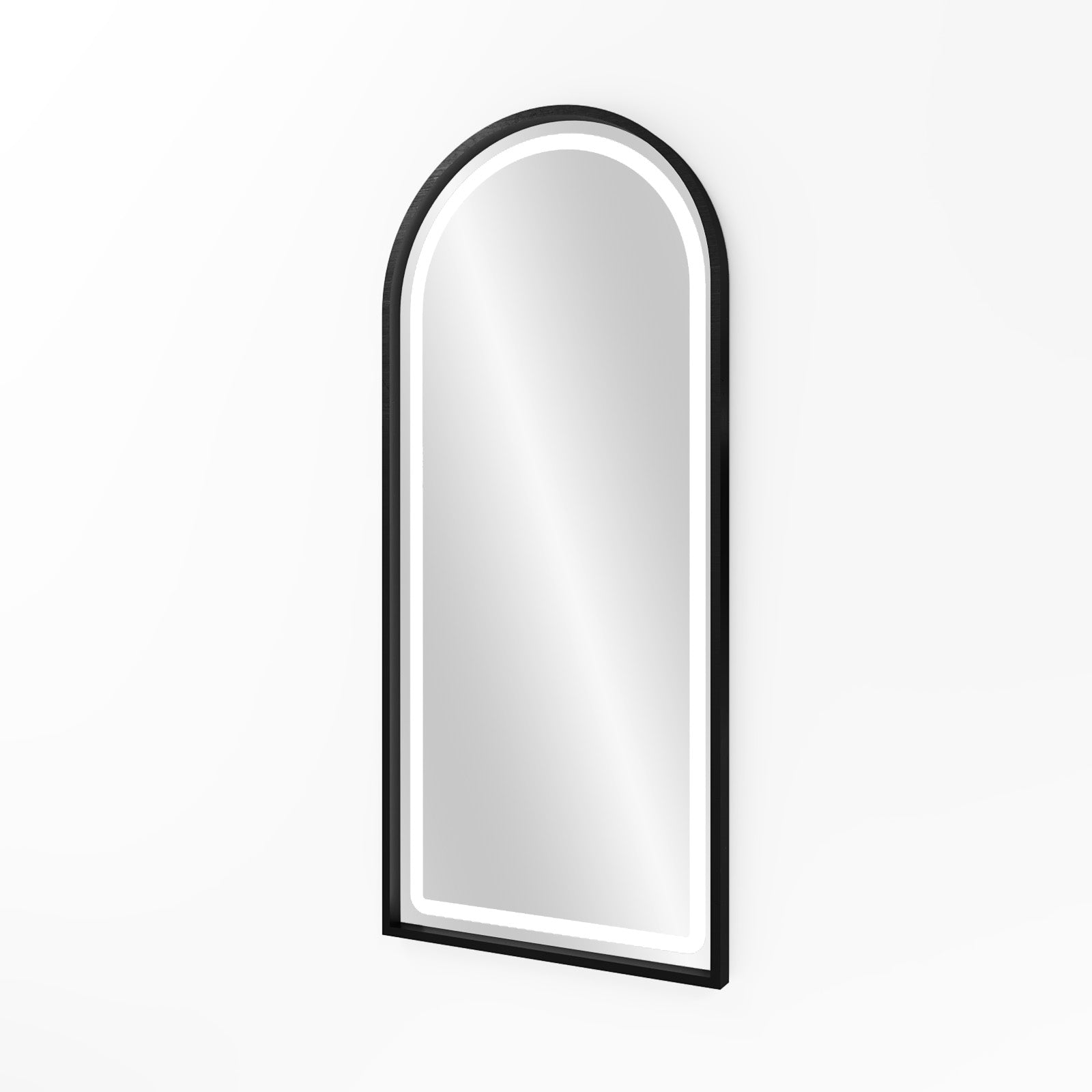 Illusion Black Arch Wall Mirror with LED