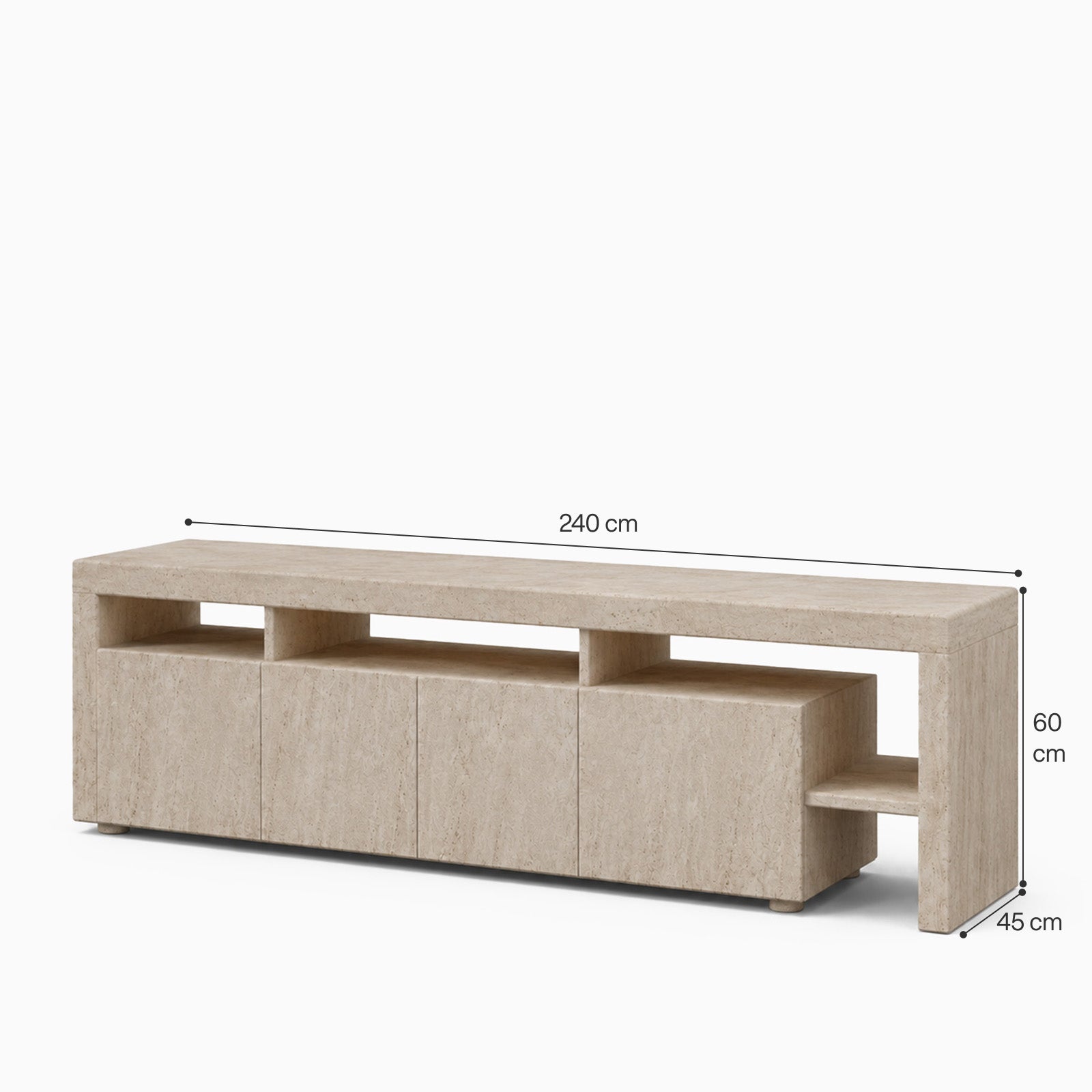 Floris Cream Travertine TV Stand image