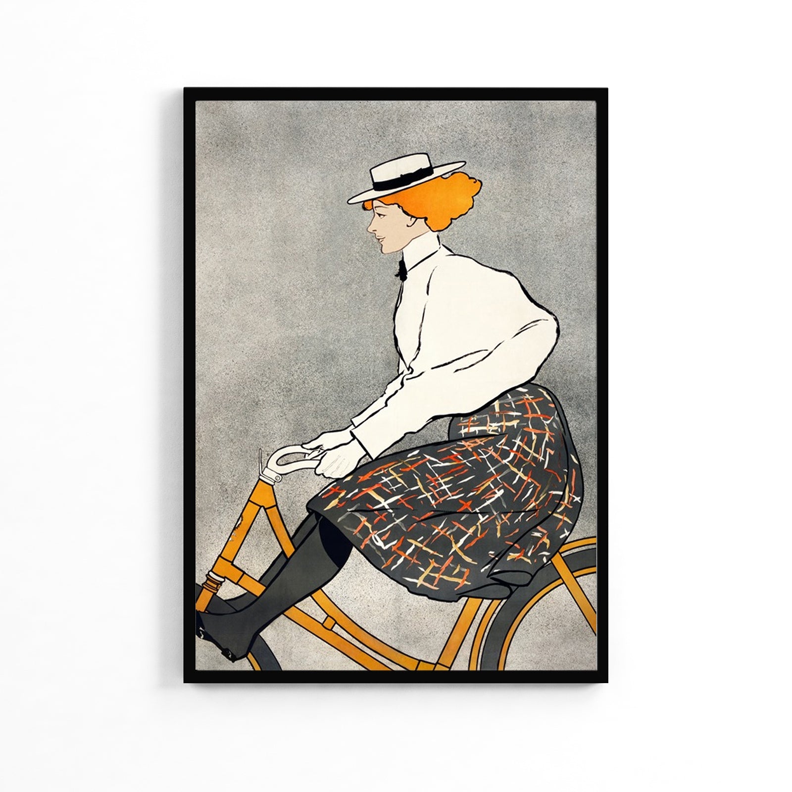 Плакат «Она едет на велосипеде» image