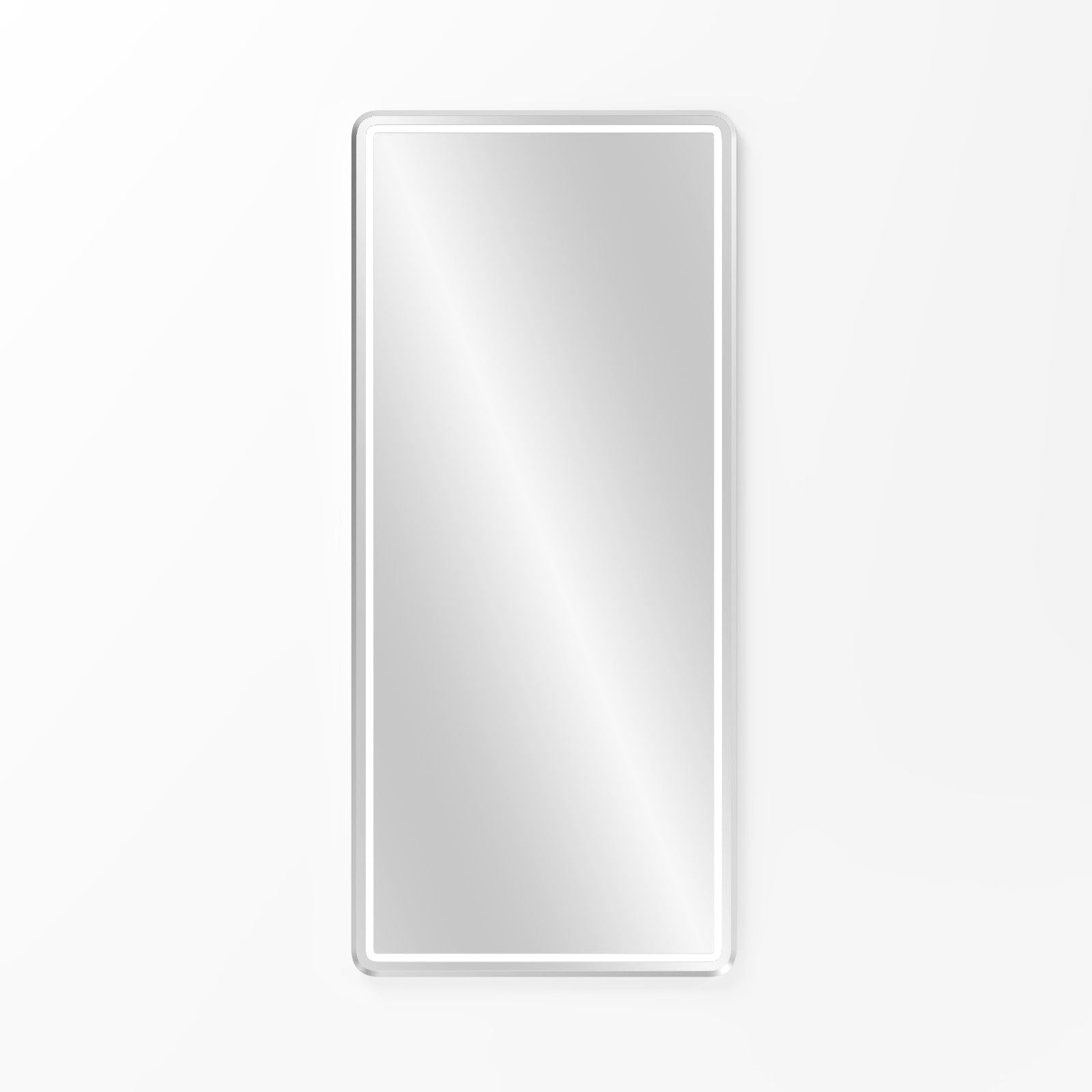 Crystal Silver Frame LED Rectangle Full Length Mirror