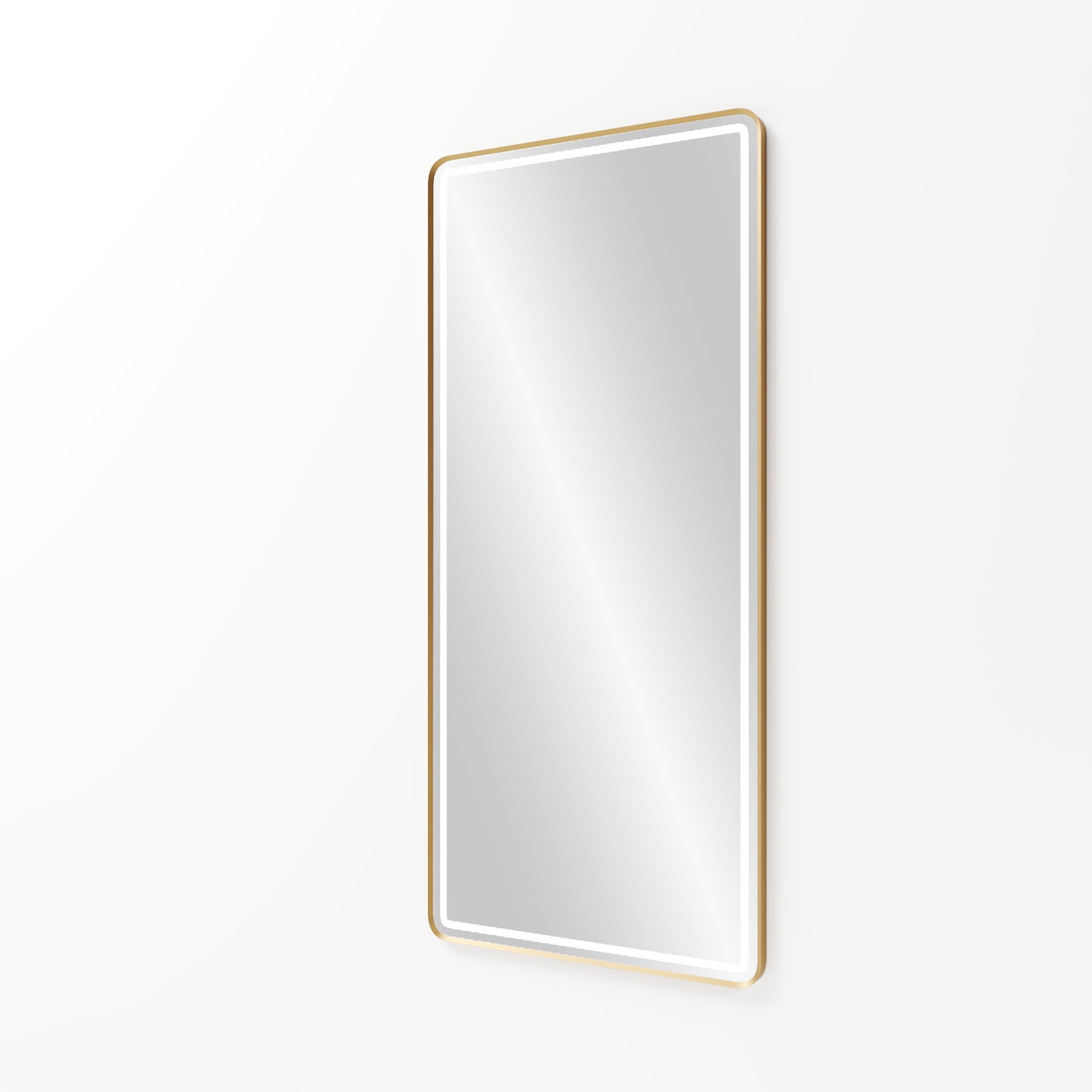 Crystal Gold Frame LED Rectangle Full Length Mirror