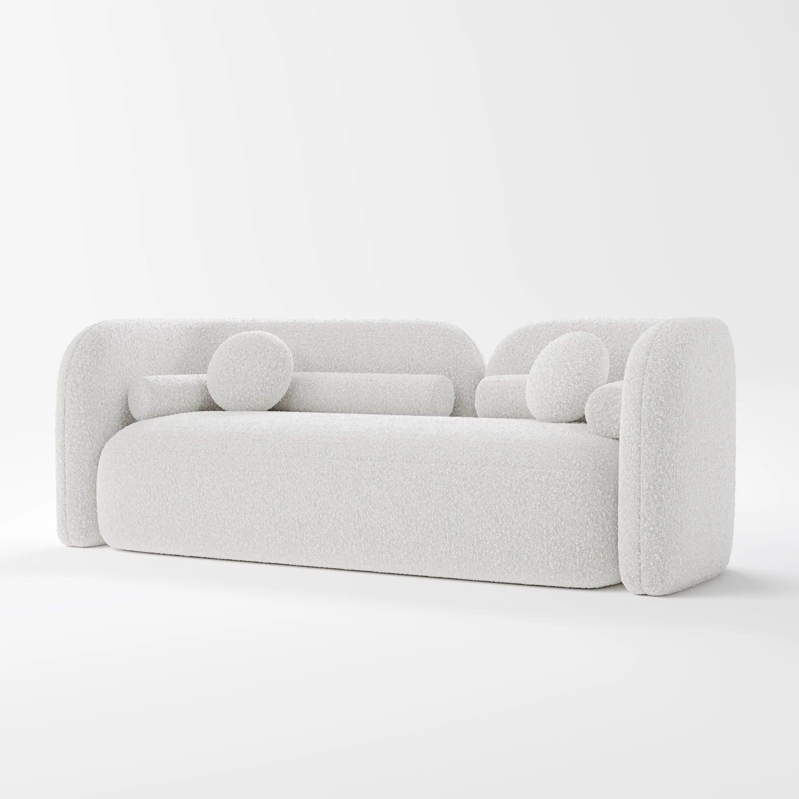 Moonlit Grove White Boucle Sofa