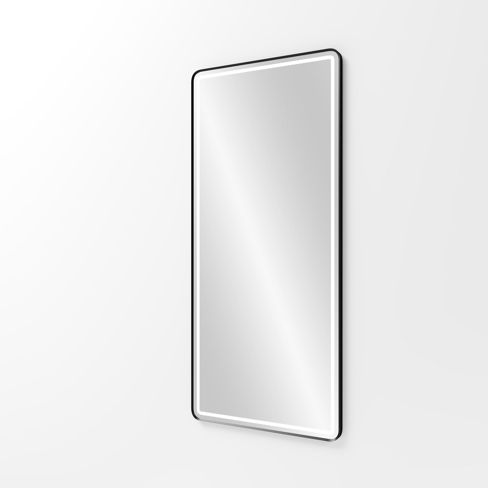 Crystal Black Frame LED Rectangle Full Length Mirror