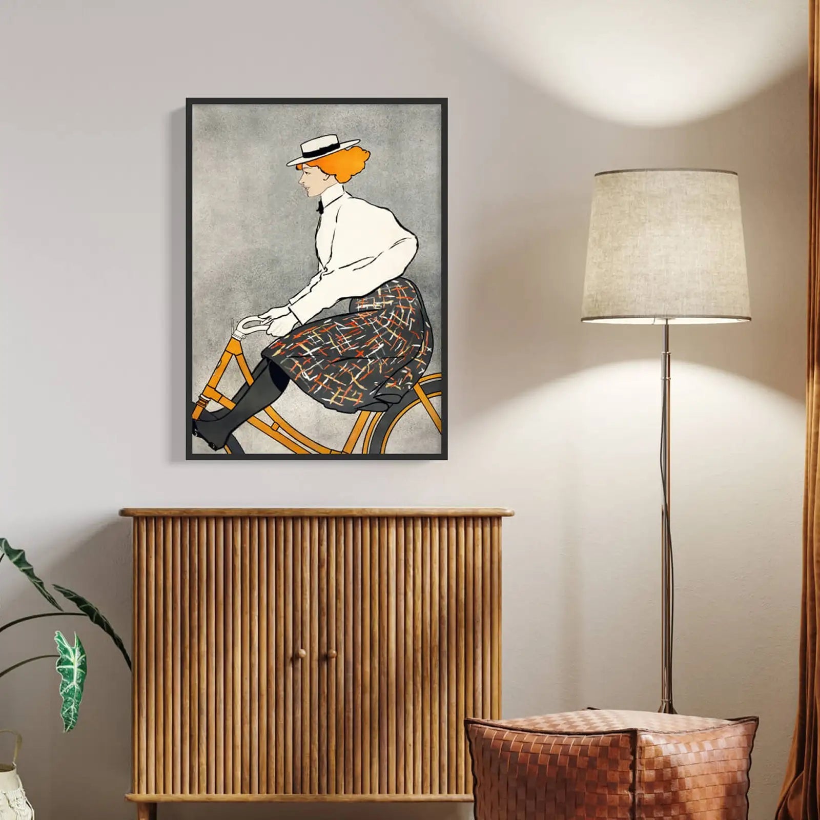 She Is Riding a Bike Poster