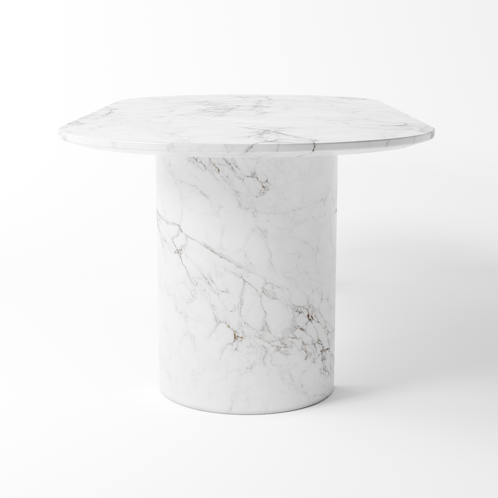 Modena Calacatta Greek White Marble Dining Table