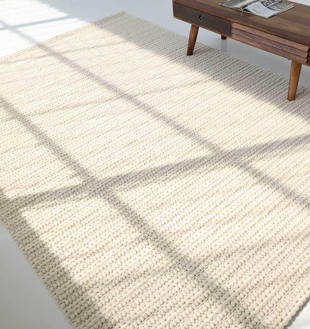 Ecru Handmade Rug