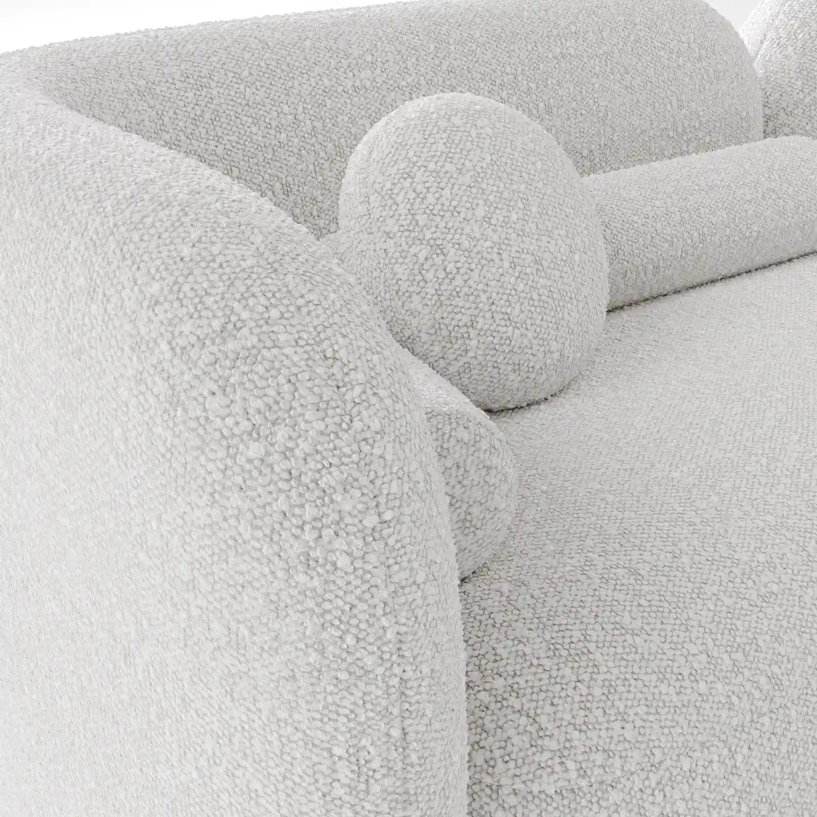 Moonlit Grove White Boucle Sofa