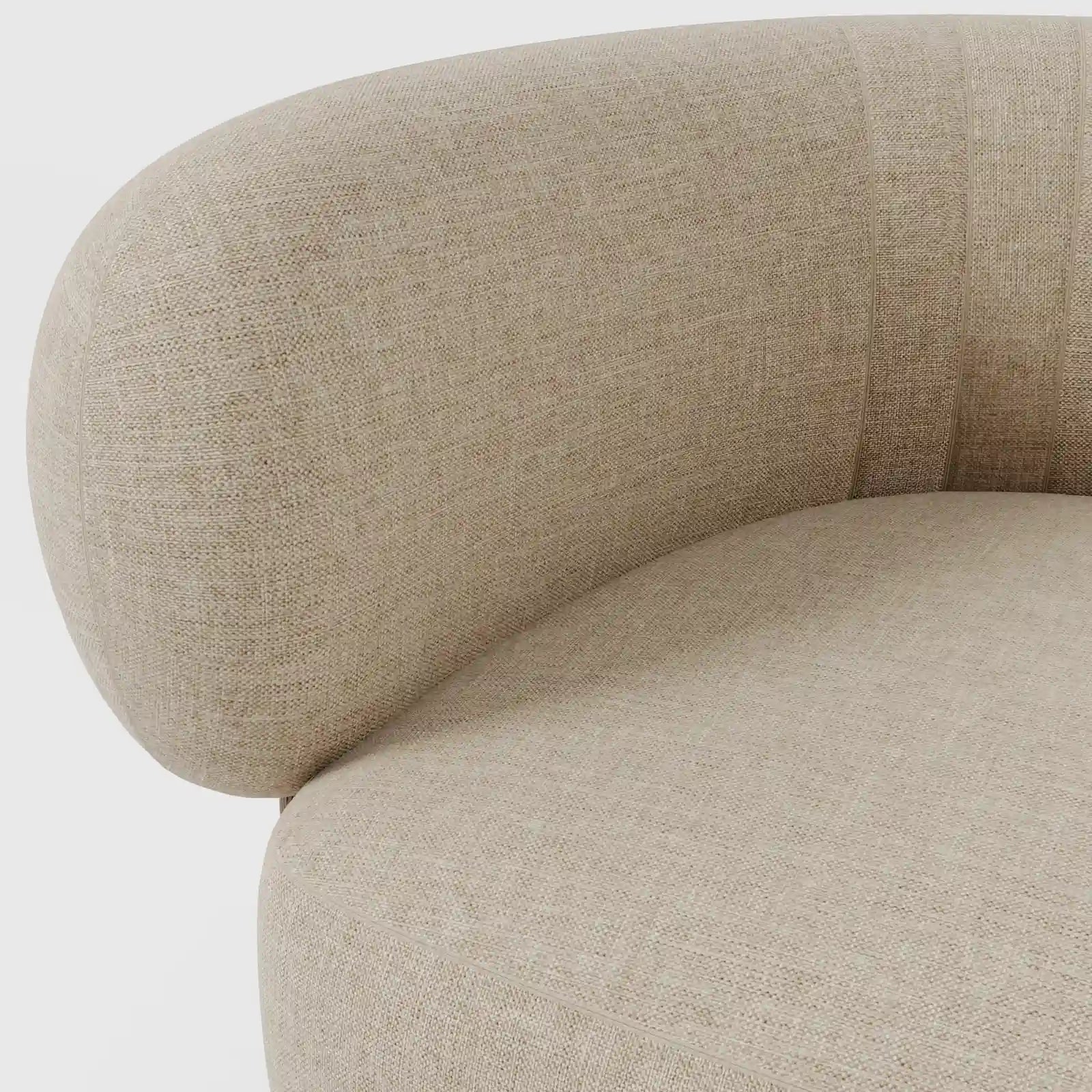 LuxeCurve Linen Chair