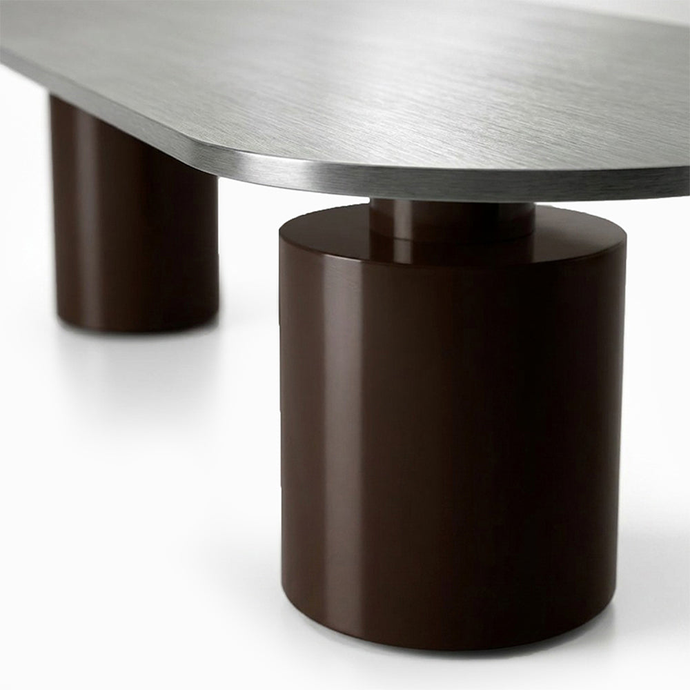 Noé Steel Twin Column Dining Table image