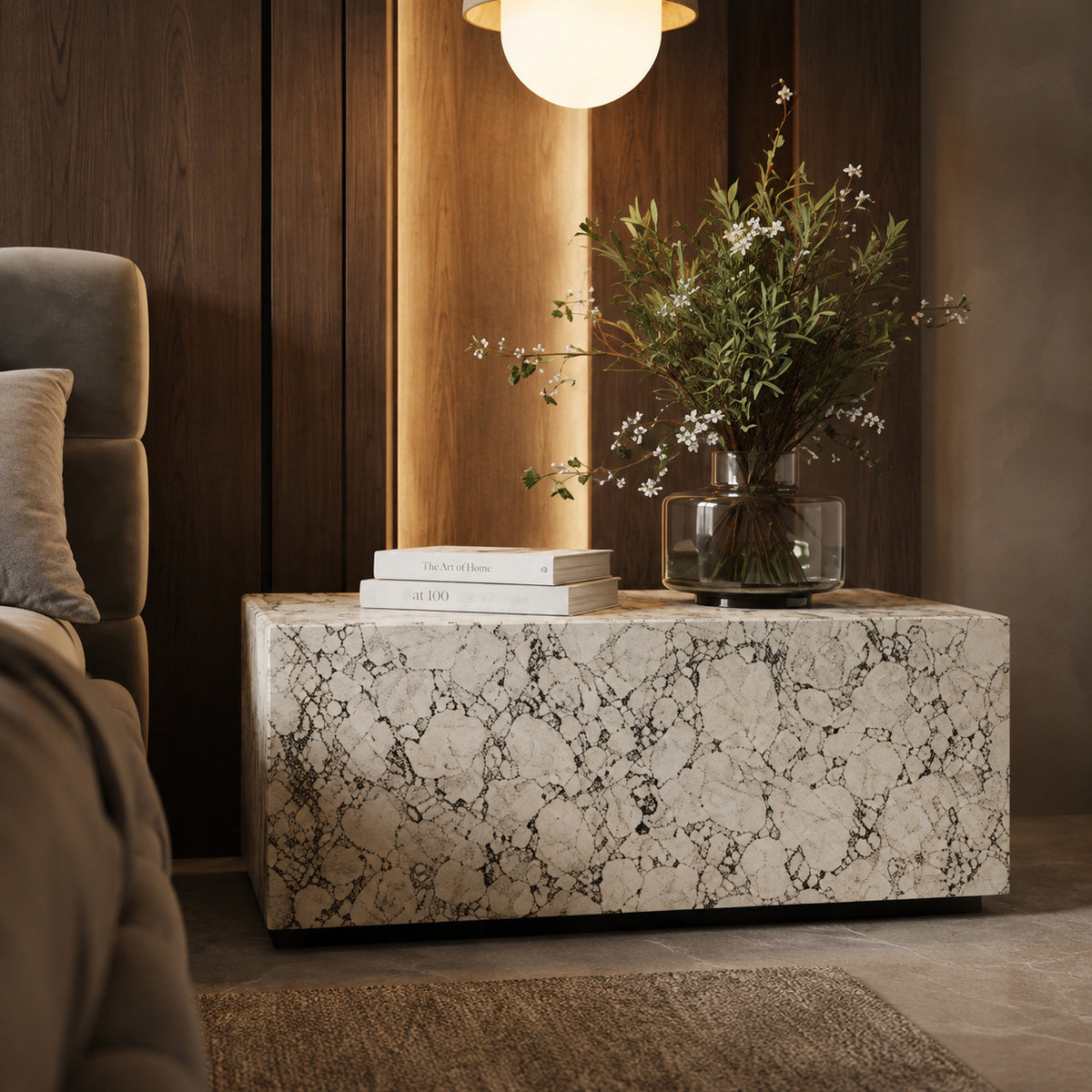 Bruno Calacatta Viola Marble Bedside Table image
