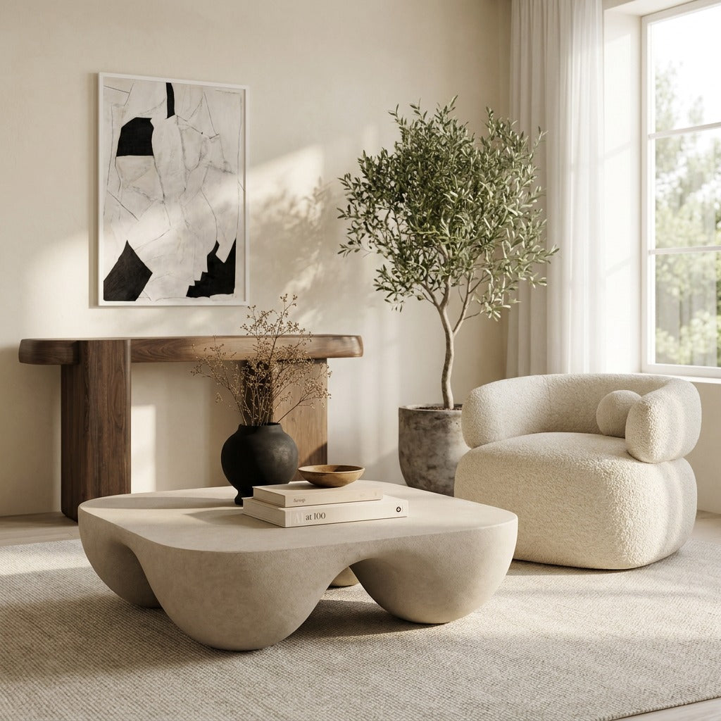 Vivien Cream Microconcrete Coffee Table image