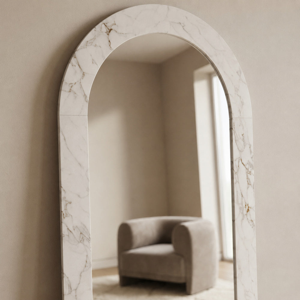 Amelia Marble Floor Mirror