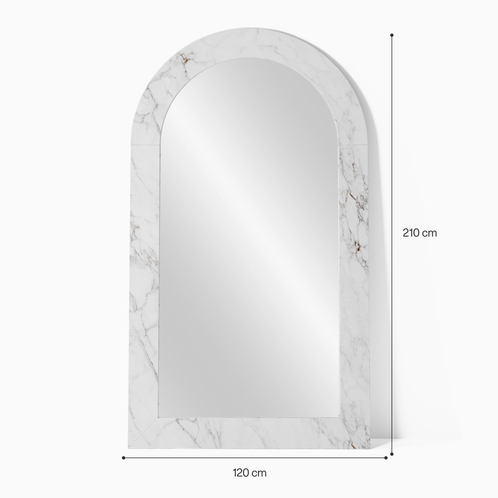 Amelia Marble Floor Mirror image