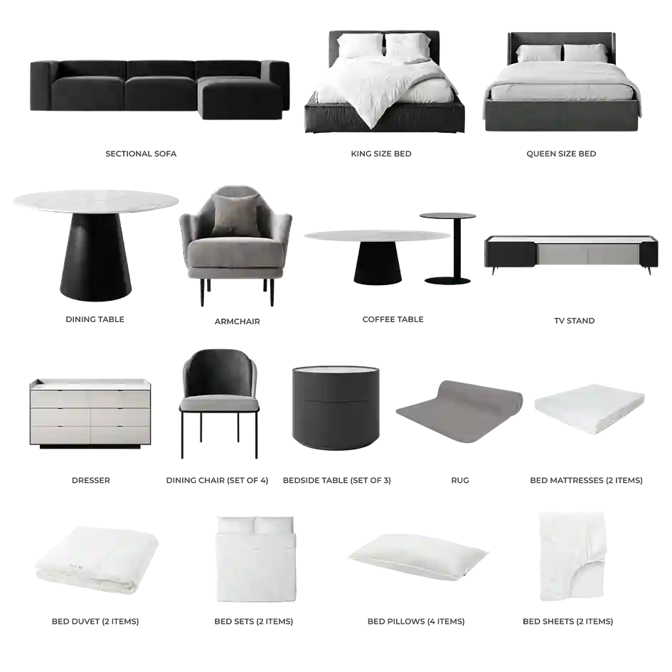 #Apartment Type/Number of Items_2-Bedroom/26 Items