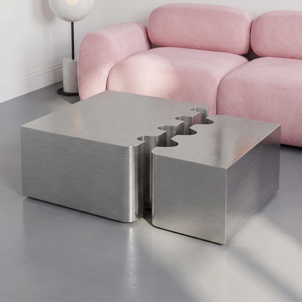 Armand Steel Interlocking Coffee Table image