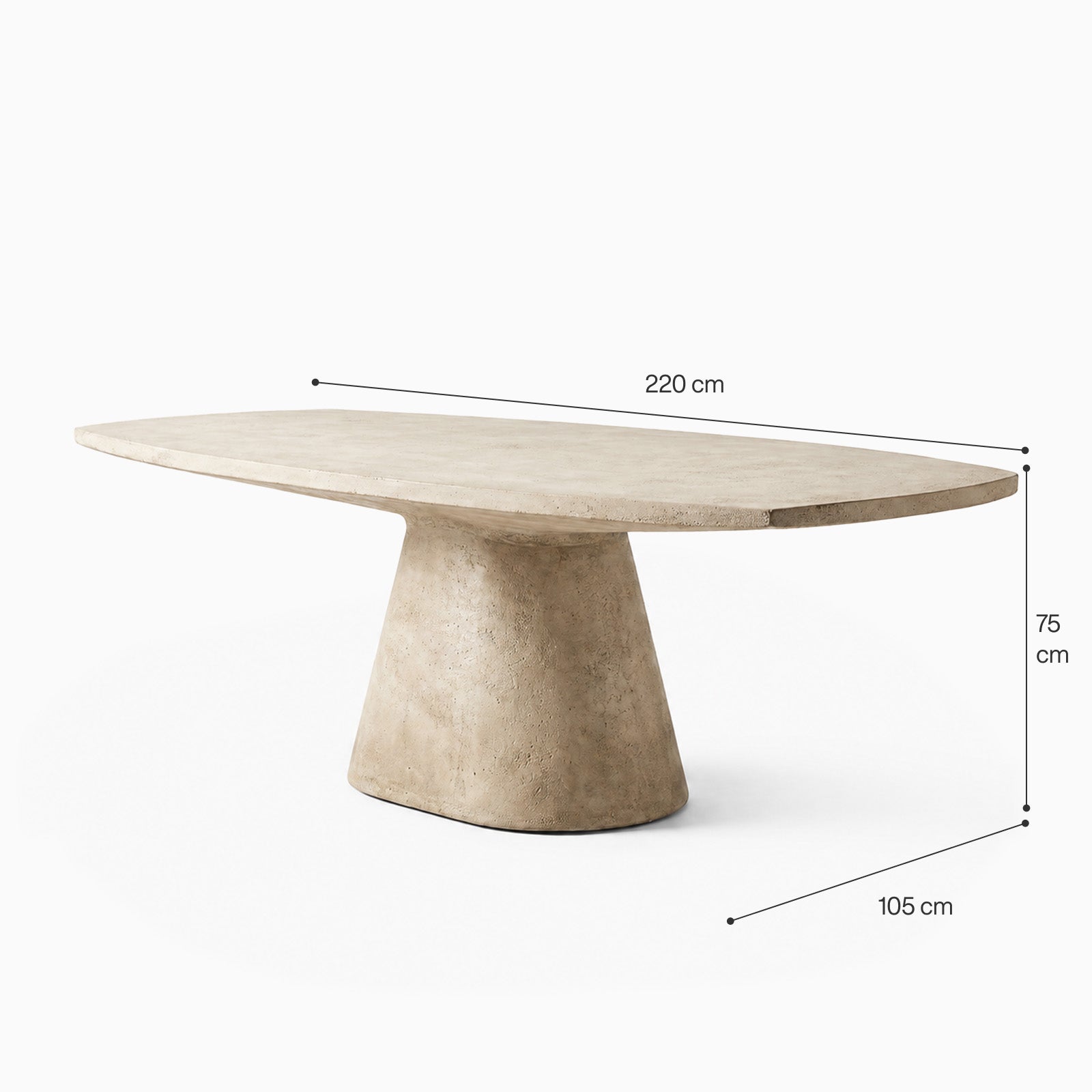Bosa Cream Microconcrete Dining Table image