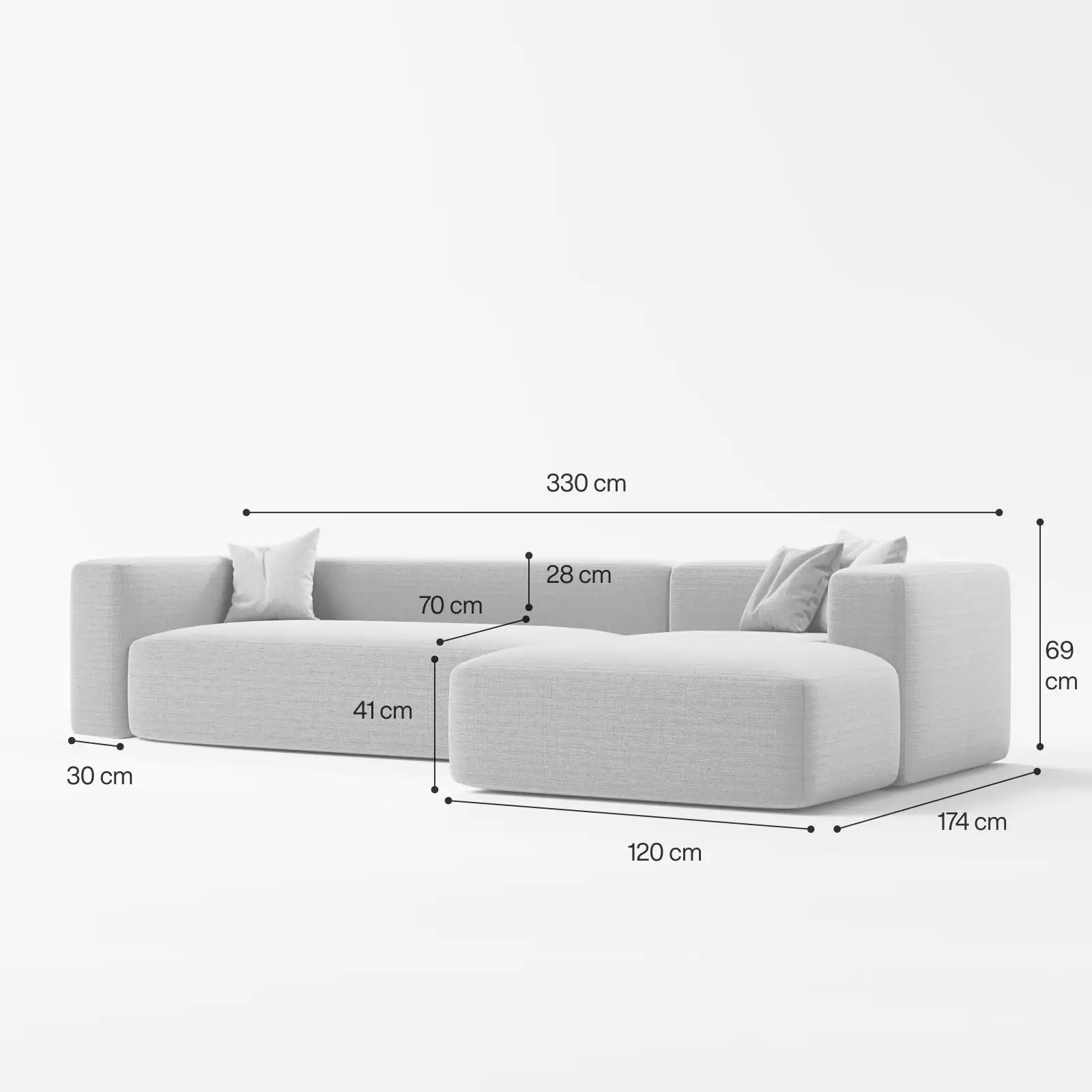 Capri Jacquard L-Shaped Sofa